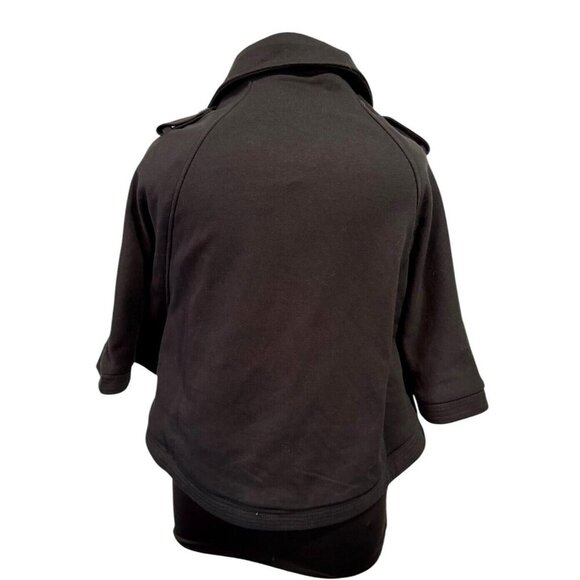 Toska Women's Navy Blue Button Down Cape Poncho Collared Coat‎ Jacket Small - Picture 4 of 13